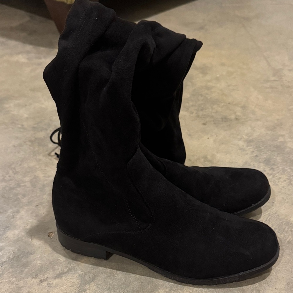 Black  Suede Boots